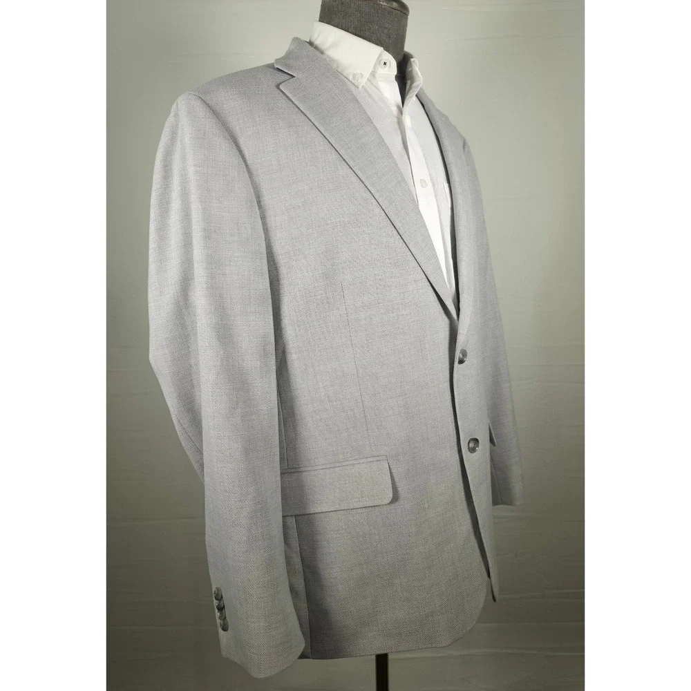 Tommy Hilfiger Men Sport Coat Conrad-TH Light Grey 46R Quiet Luxury Polished NWT